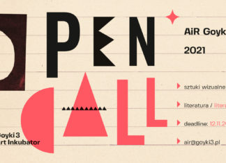 Do 12.11 Aplikuj na rezydencje AiR Goyki 3!