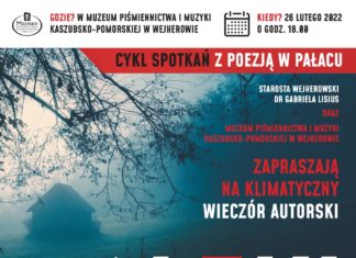 26.02 Z poezją w pałacu: Bożena Ptak, Muzeum Piśmiennictwa i Muzyki Kaszubsko-Pomorskiej w Wejherowie