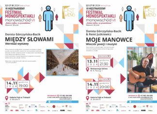MonoWschód 2024, Dzień 3, 14 listopada: Dwa spektakle, wieczór poetycko-muzyczny i wernisaż